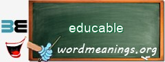 WordMeaning blackboard for educable